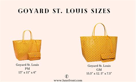 goyard st louis pm or gm|Goyard st louis size comparison.